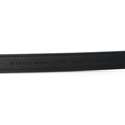 Gucci Patent Crystal Double G Thin Belt 95 38 Black 5 of 5