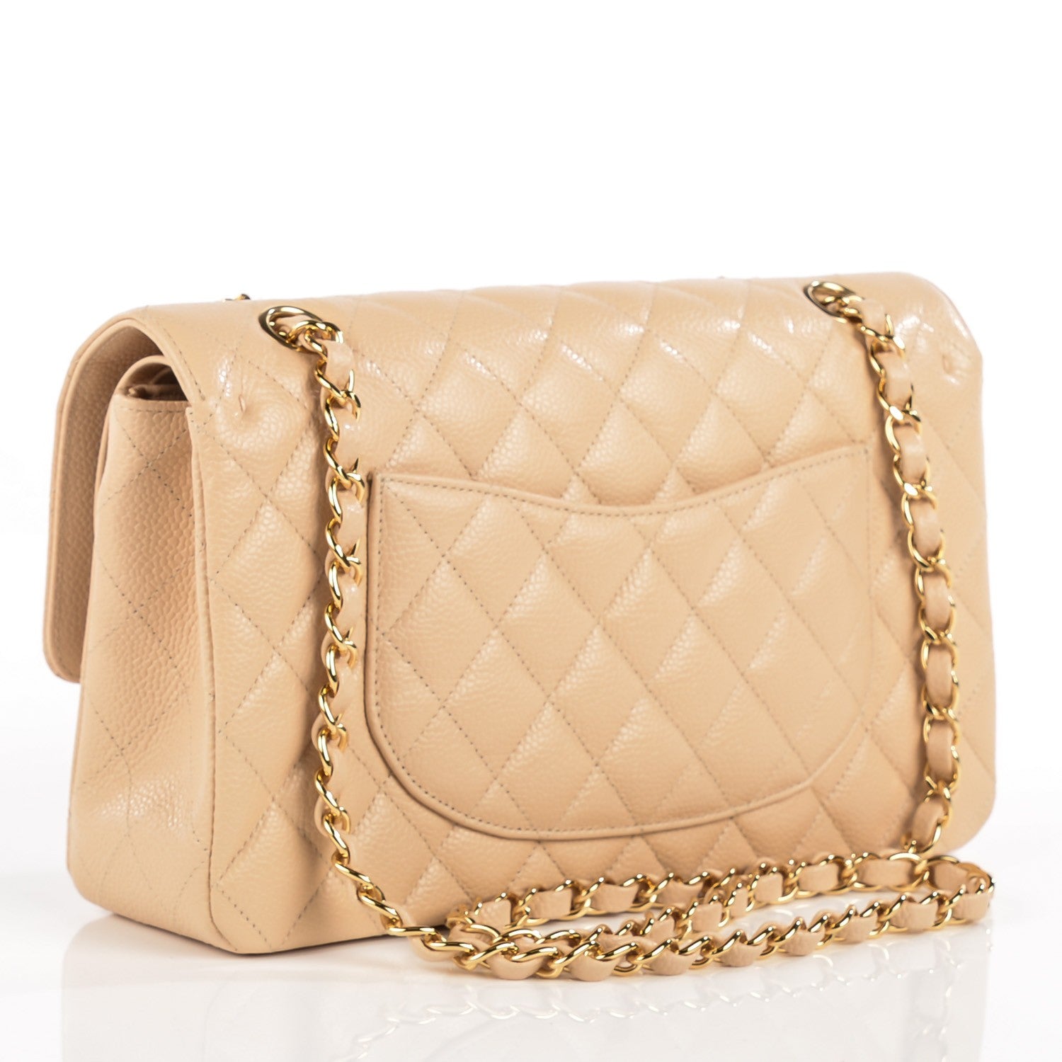 Chanel Caviar Quilted Medium Double Flap Beige Clair 3 of 8