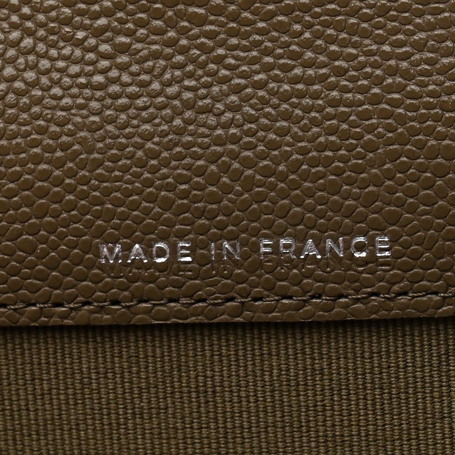 Chanel Caviar Quilted Flap Card Holder Wallet Dark Khaki 7 of 9