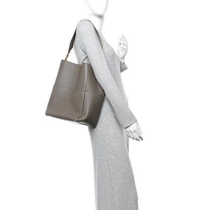 Celine Soft Grained Calfskin Sangle Bucket Bag Taupe 2 of 10