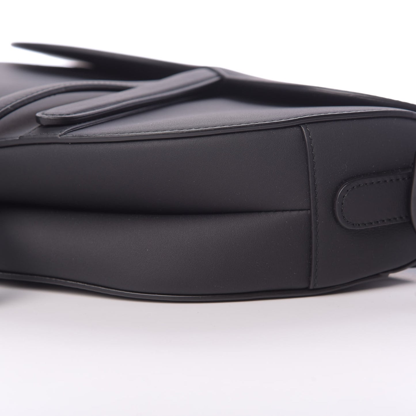 Ultra Matte Calfskin Saddle Bag Black