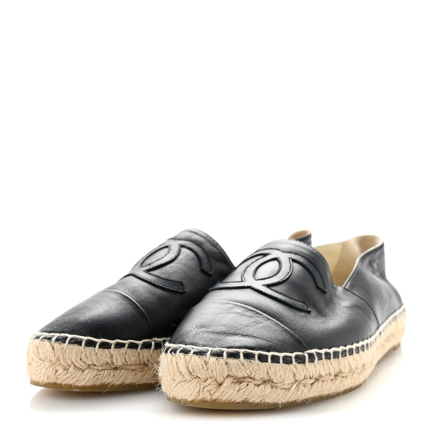 Lambskin CC Espadrilles 39 Black