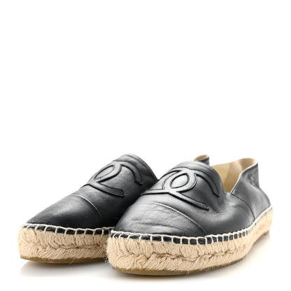 Chanel Lambskin CC Espadrilles 39 Black 4 of 10