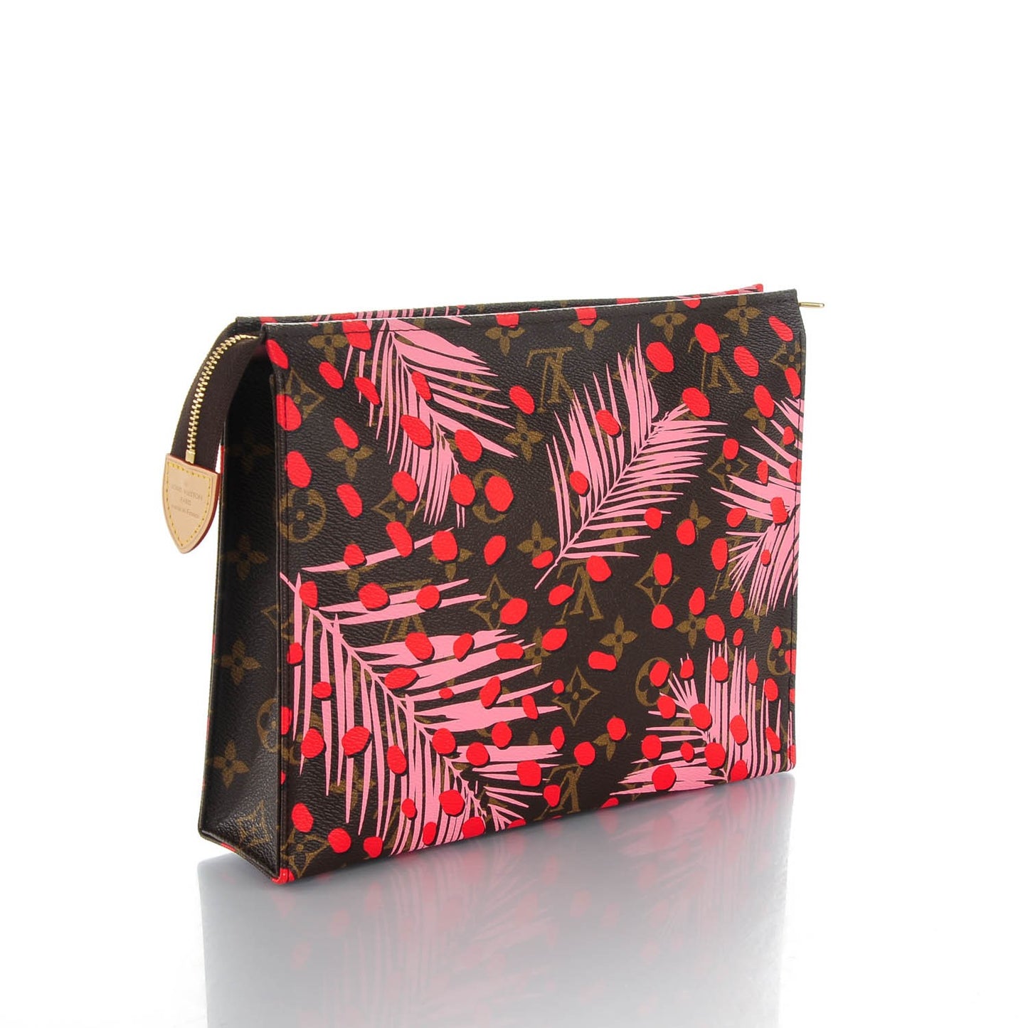 Monogram Jungle Dots Toiletry Pouch 26 Sugar Pink Poppy