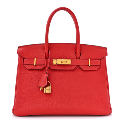 Hermes Togo BIRKIN 30 Rouge Casaque 1 of 21