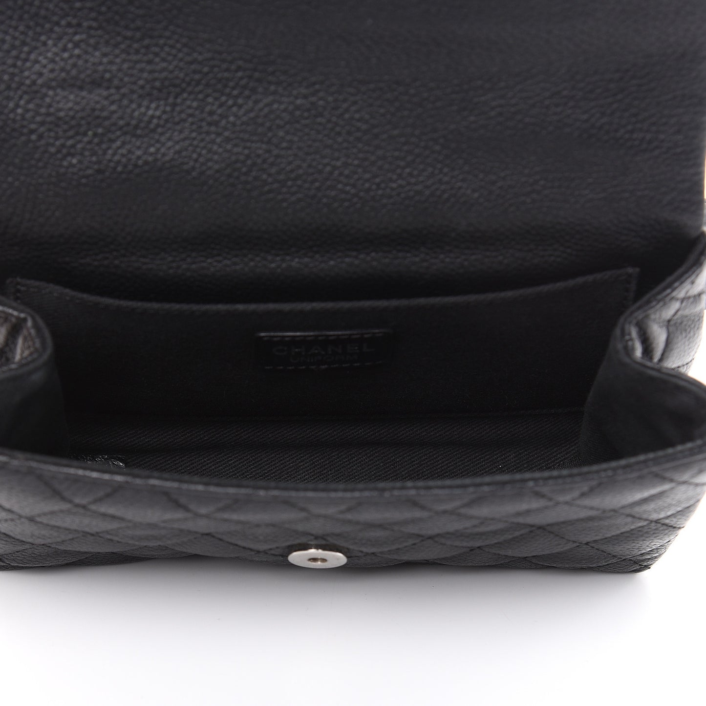 Grained Calfskin Quilted 2.55 Reissue Flap Belt Bag Clutch Black
