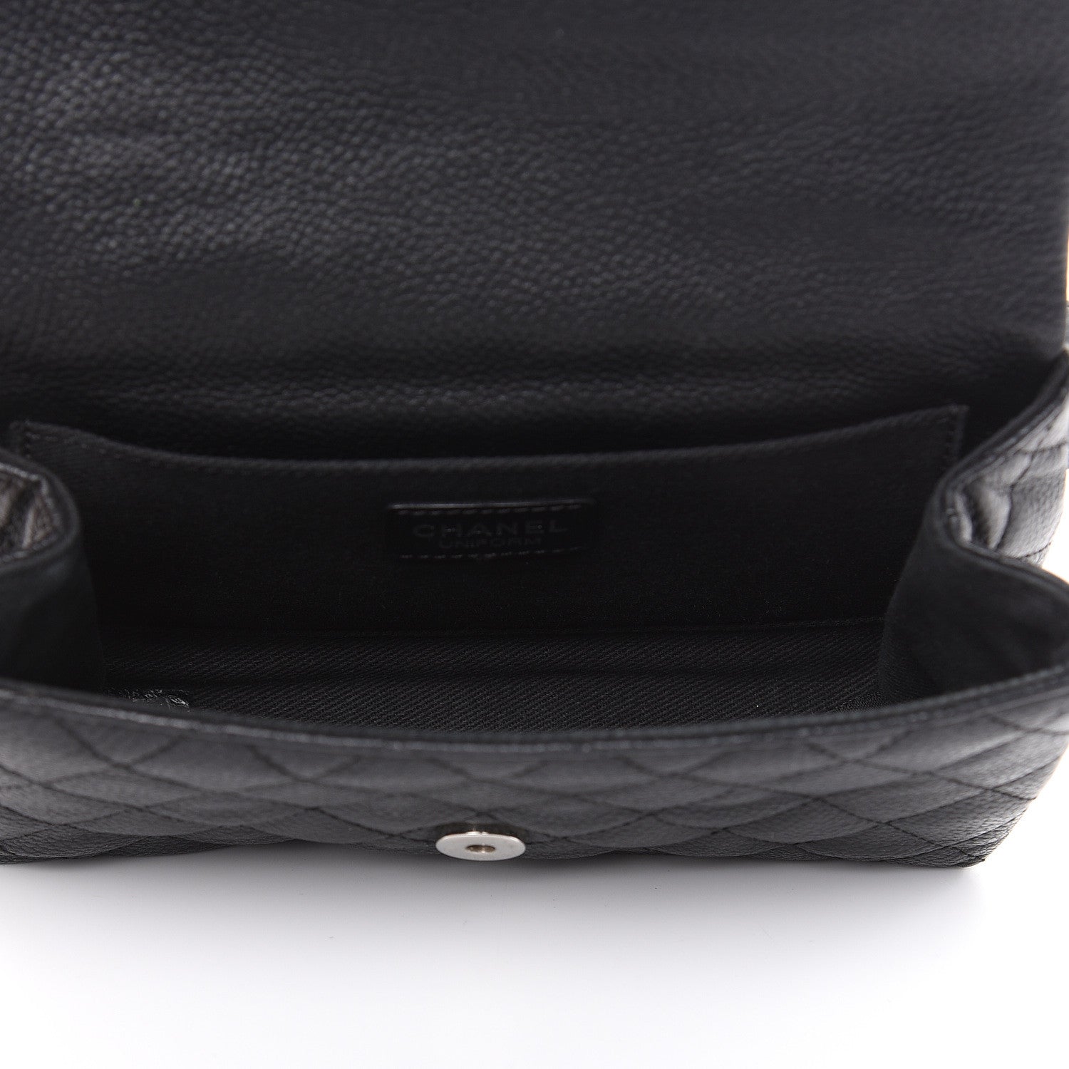 Chanel Grained Calfskin Quilted 2.55 Reissue Flap Belt Bag Clutch Black 5 of 13