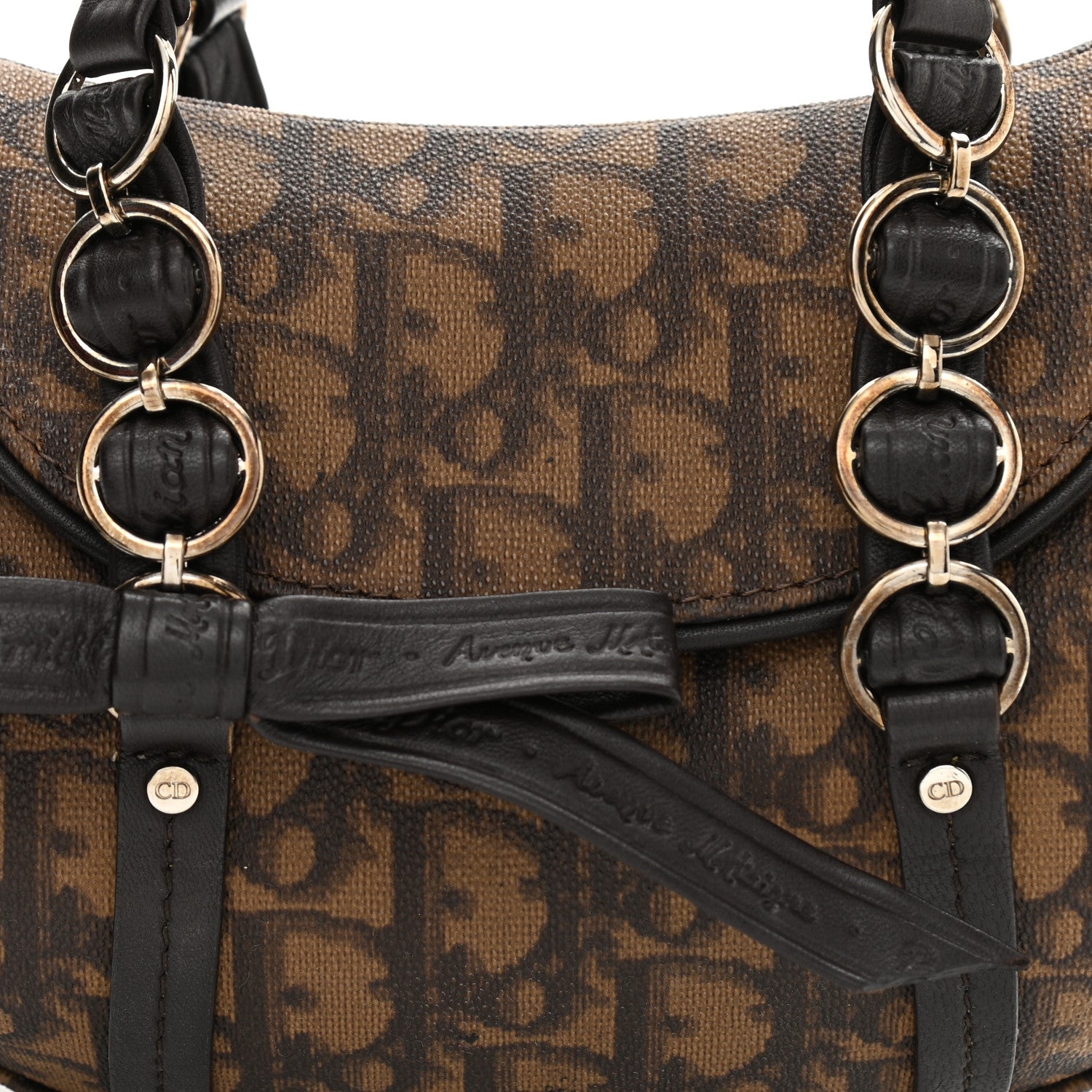 Christian Dior Monogram Mini Romantique Trotter Bag Brown 8 of 10