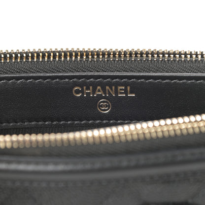 Chanel Caviar Quilted CC Filigree Clutch With Chain Black 8 of 13
