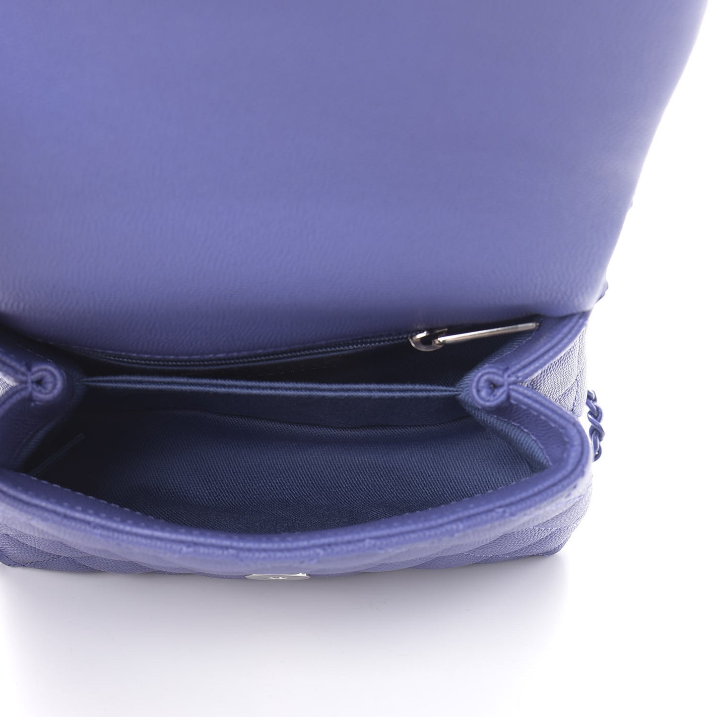 Caviar Quilted Incognito Extra Mini Coco Handle Flap Blue