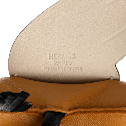 Hermes Milo Lambskin Grigri Rodeo Pegase Horse Bag Charm MM Sesame Black Nata 3 of 5