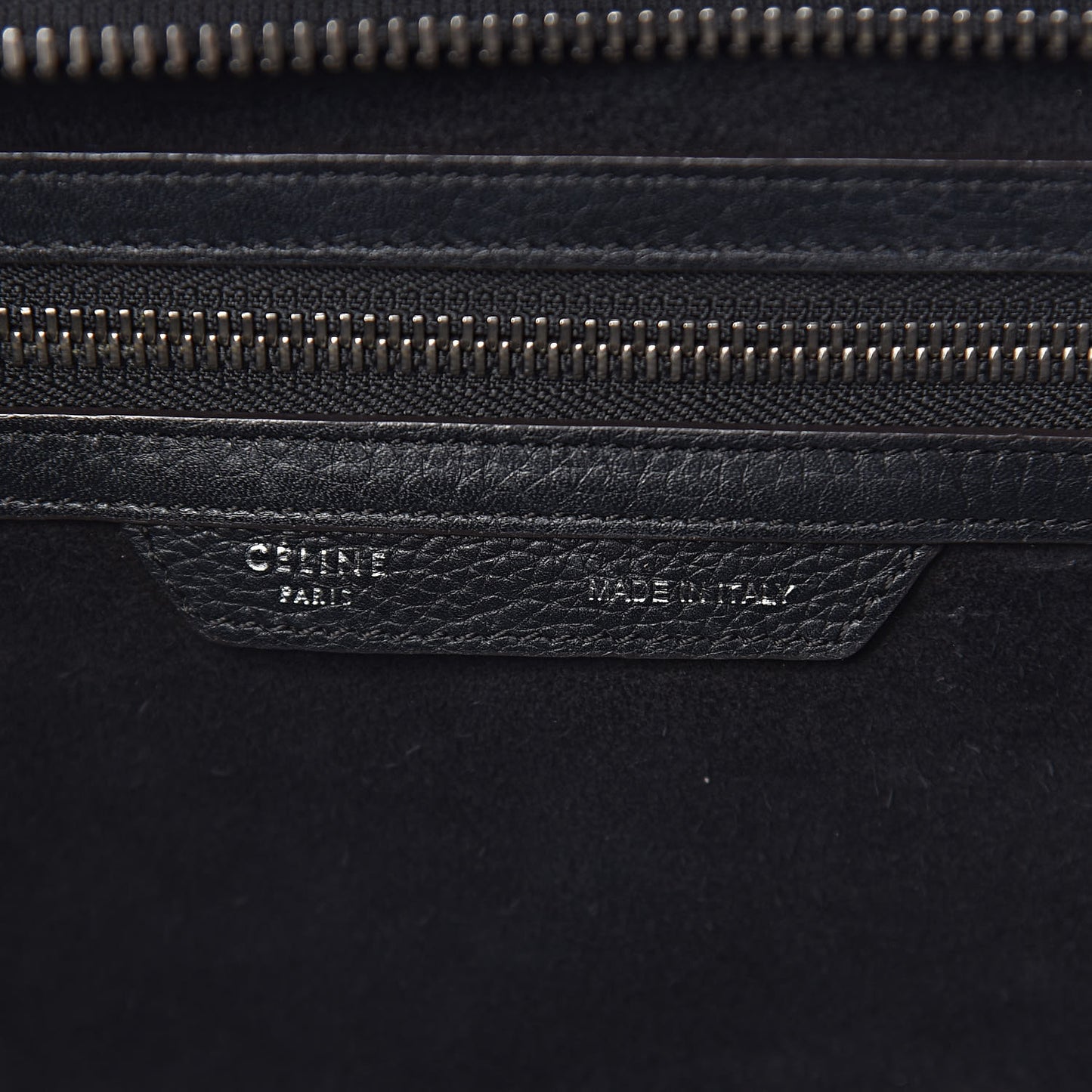 Drummed Calfskin Mini Luggage Black