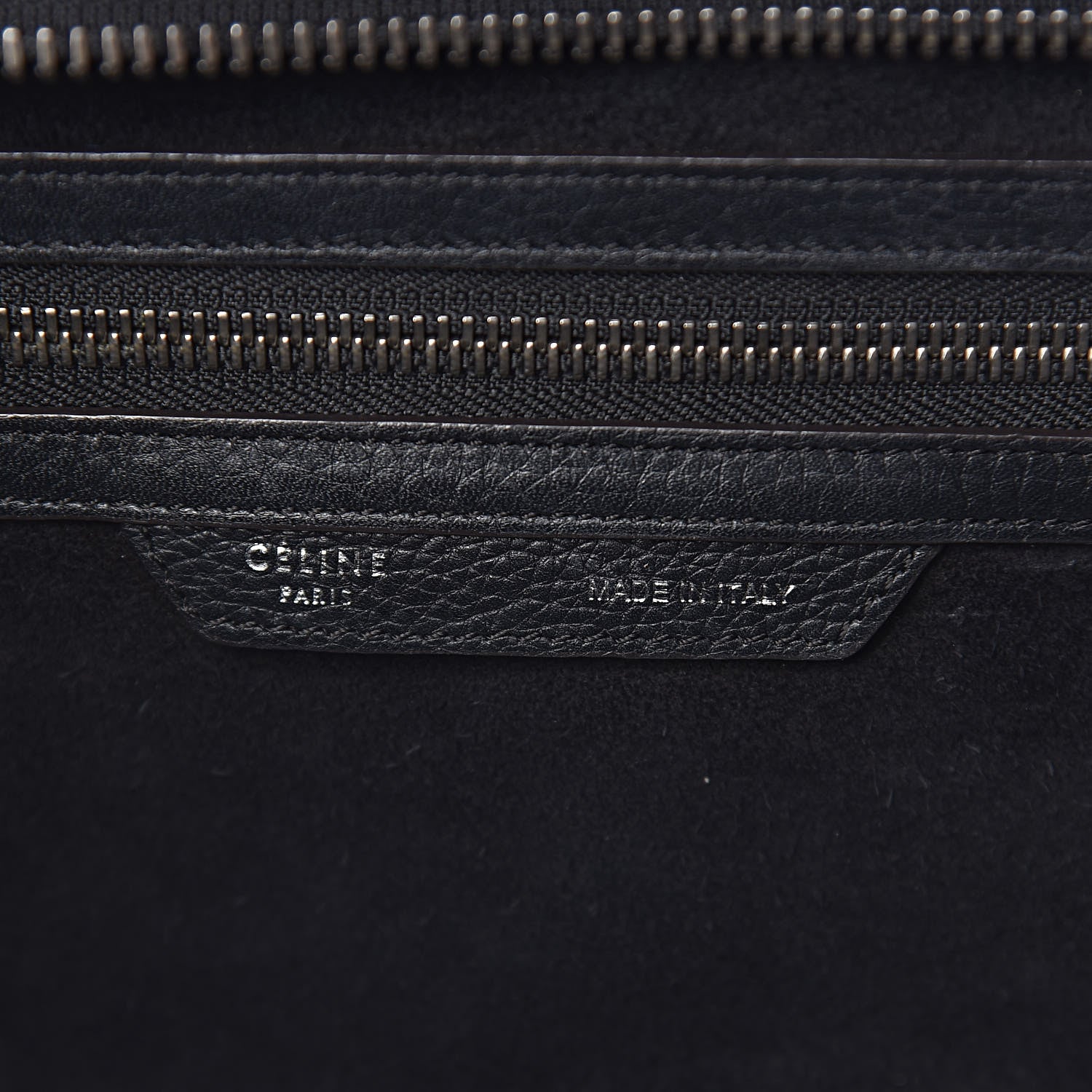 Celine Drummed Calfskin Mini Luggage Black 6 of 15