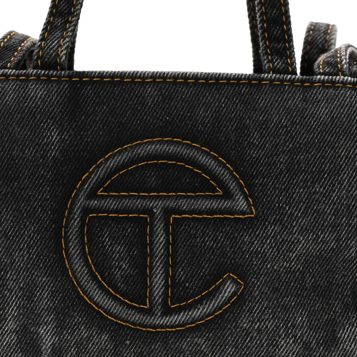 Telfar Denim Small Shopping Bag Black 1774583 – FASHIONPHILE