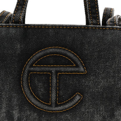 Telfar Denim Small Shopping Bag Black 8 of 10