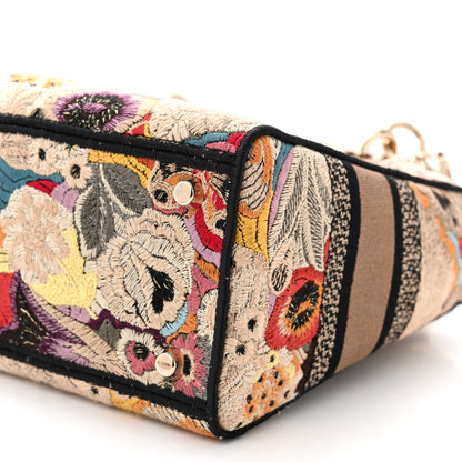 Christian Dior Canvas Constellation Embroidered Medium Lady D-Lite Latte Multicolor 10 of 10