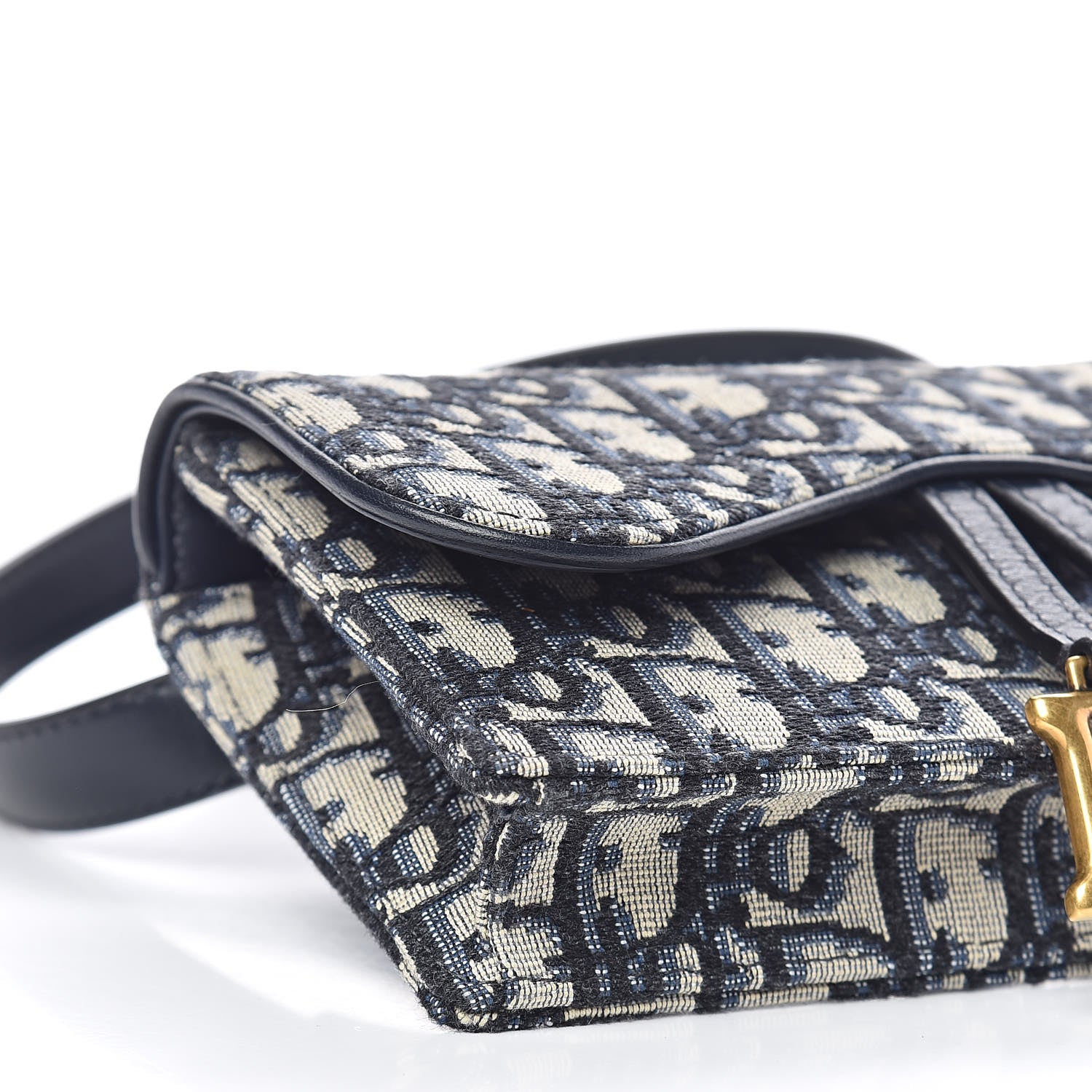 Christian Dior Oblique Saddle Belt Bag Blue 5 of 12