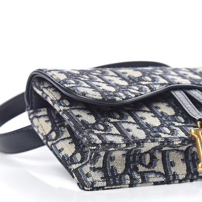Christian Dior Oblique Saddle Belt Bag Blue 5 of 12