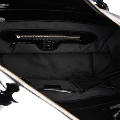 Burberry Patent Quilted Large Manor Tote Black 5 of 14