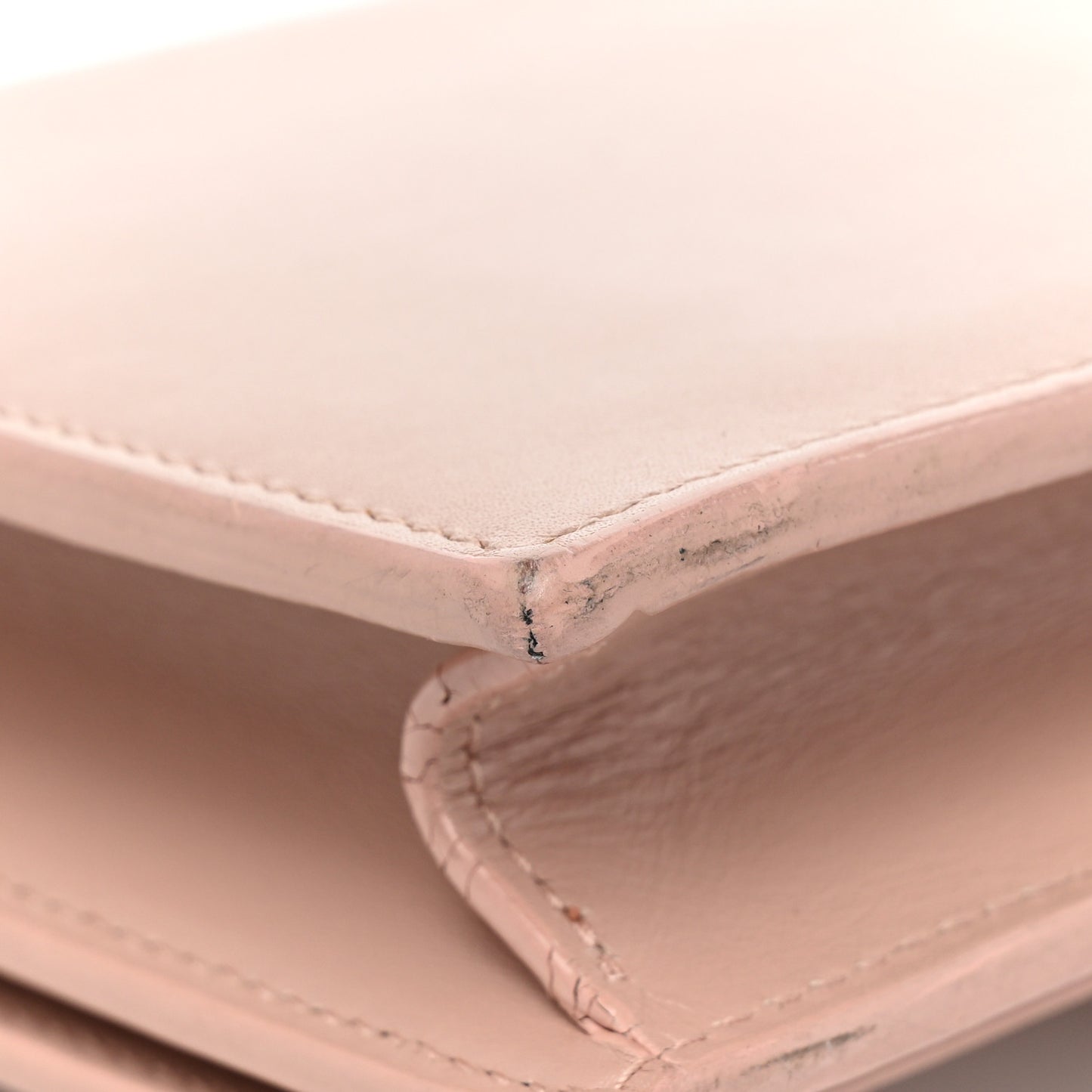 Smooth Calfskin Classic Monogram Kate Tassel Chain Wallet Pale Pink
