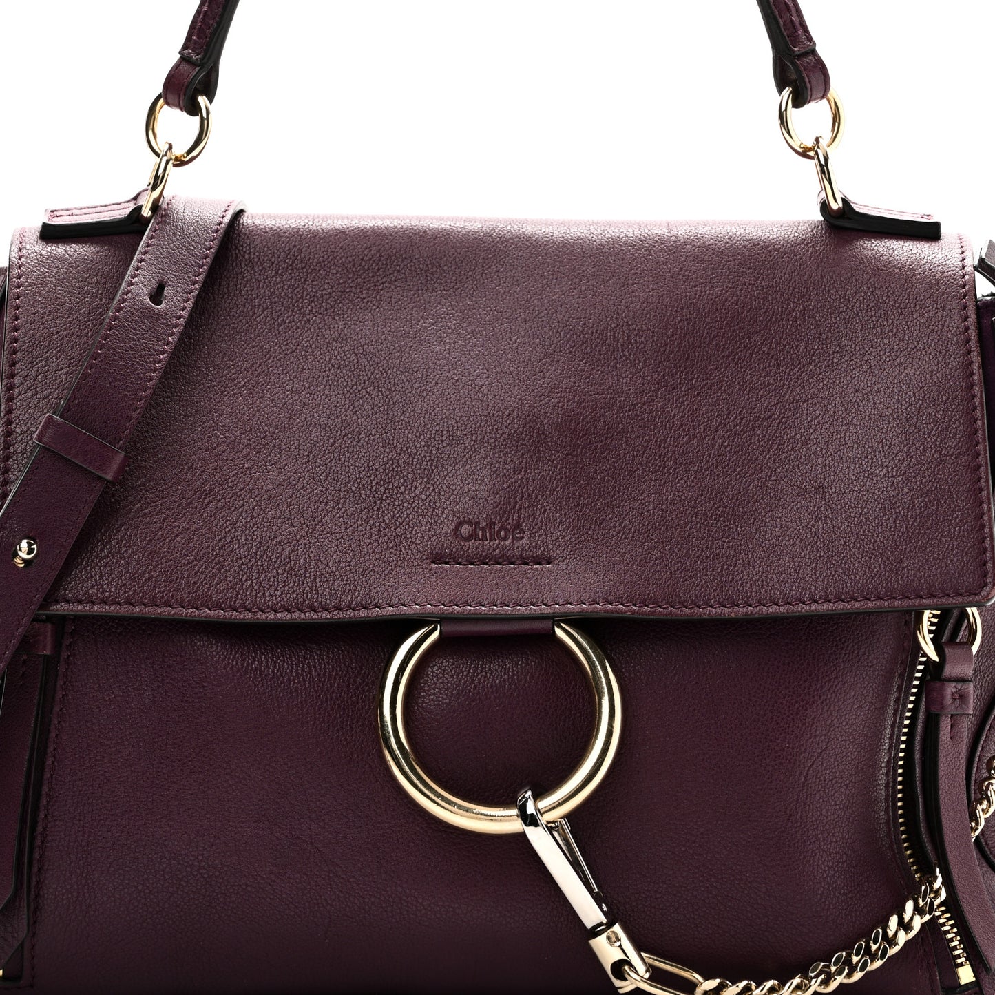 Calfskin Medium Faye Day Shoulder Bag Intense Violine