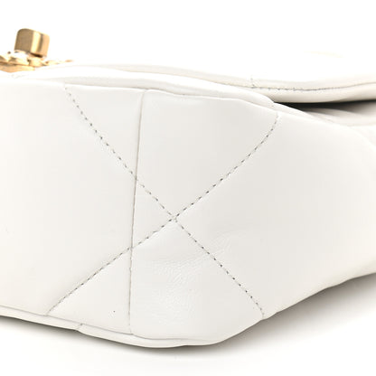 Chanel Goatskin Quilted Medium Chanel 19 Flap White 9 of 9