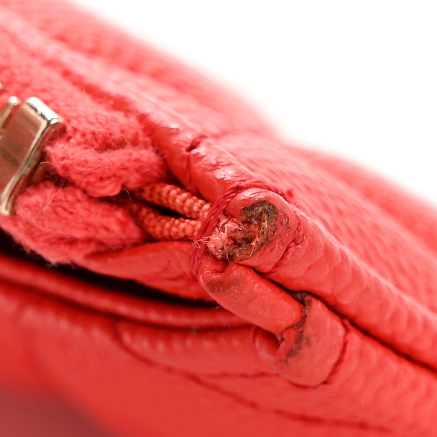 Chanel Caviar Quilted Classic Zip Pouch Red 9 of 10