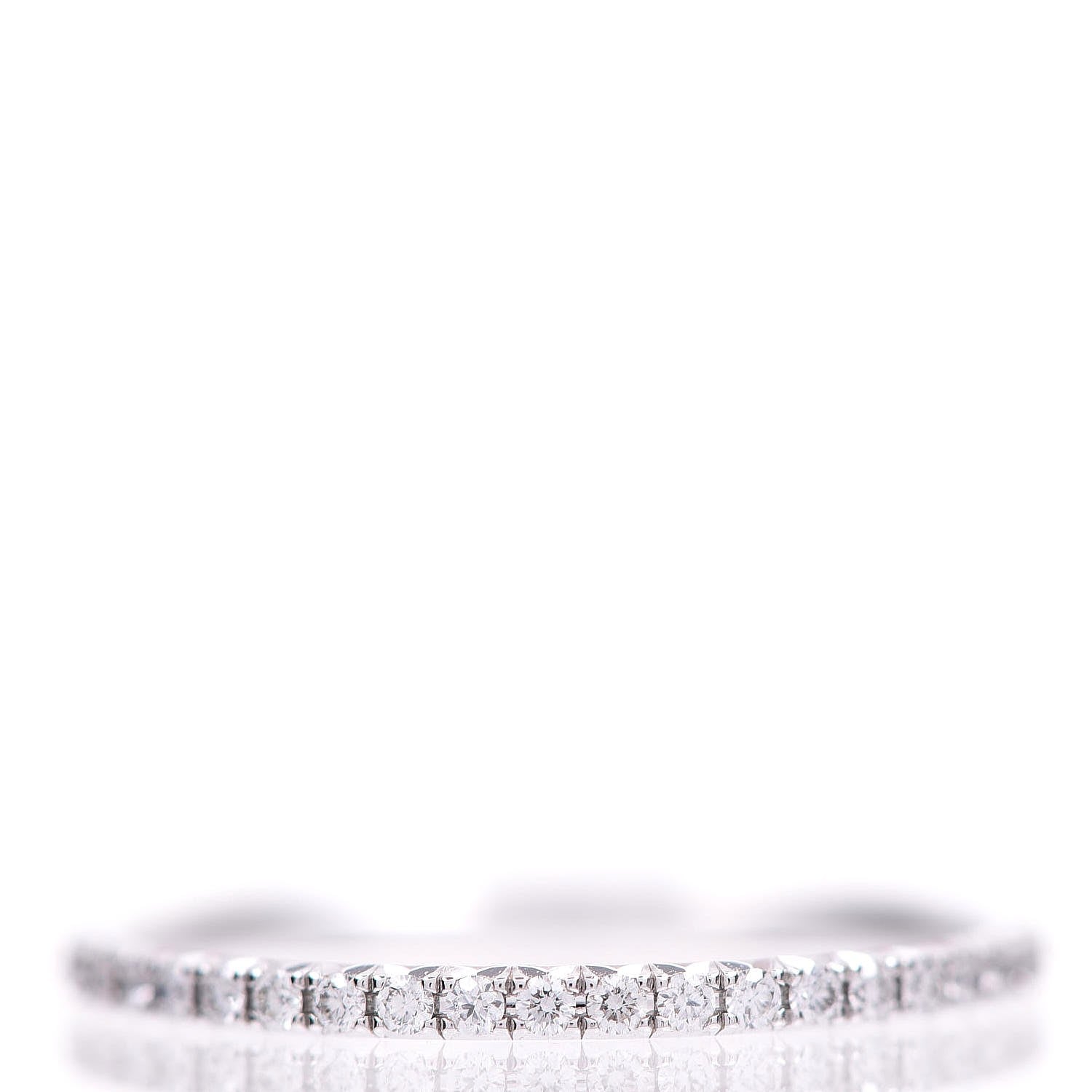 Tiffany 18K White Gold Diamond Metro Ring 54.5 7 1 of 4