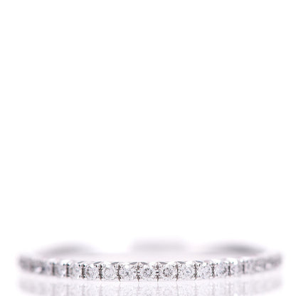 Tiffany 18K White Gold Diamond Metro Ring 54.5 7 1 of 4