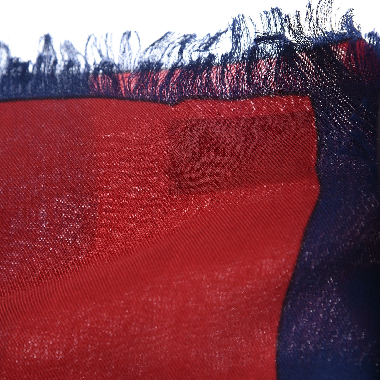 X SEGA Silk Modal Web GUCCY Scarf Ivory Blue Red