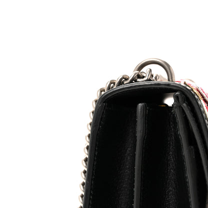 Gucci Calfskin Web Floral Embroidered Medium Dionysus Shoulder Bag Black 11 of 13