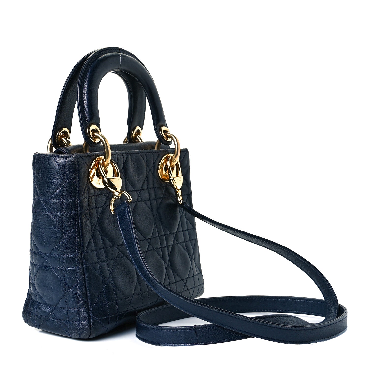 Christian Dior Lambskin Cannage Mini Lady Dior Black 2 of 10