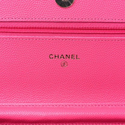 Chanel Caviar Quilted Wallet On Chain WOC Rose 6 of 10