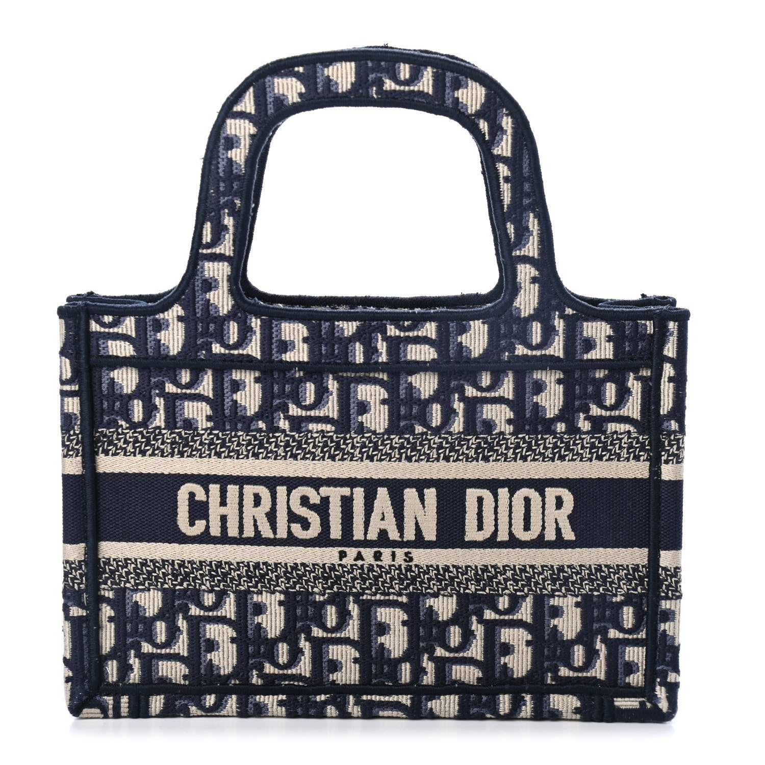 Christian Dior Oblique Mini Book Tote Blue Multicolor 1 of 4
