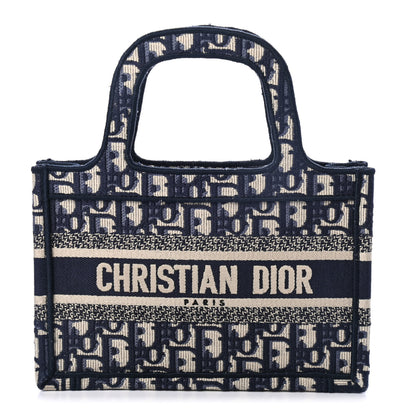 Christian Dior Oblique Mini Book Tote Blue Multicolor 1 of 4