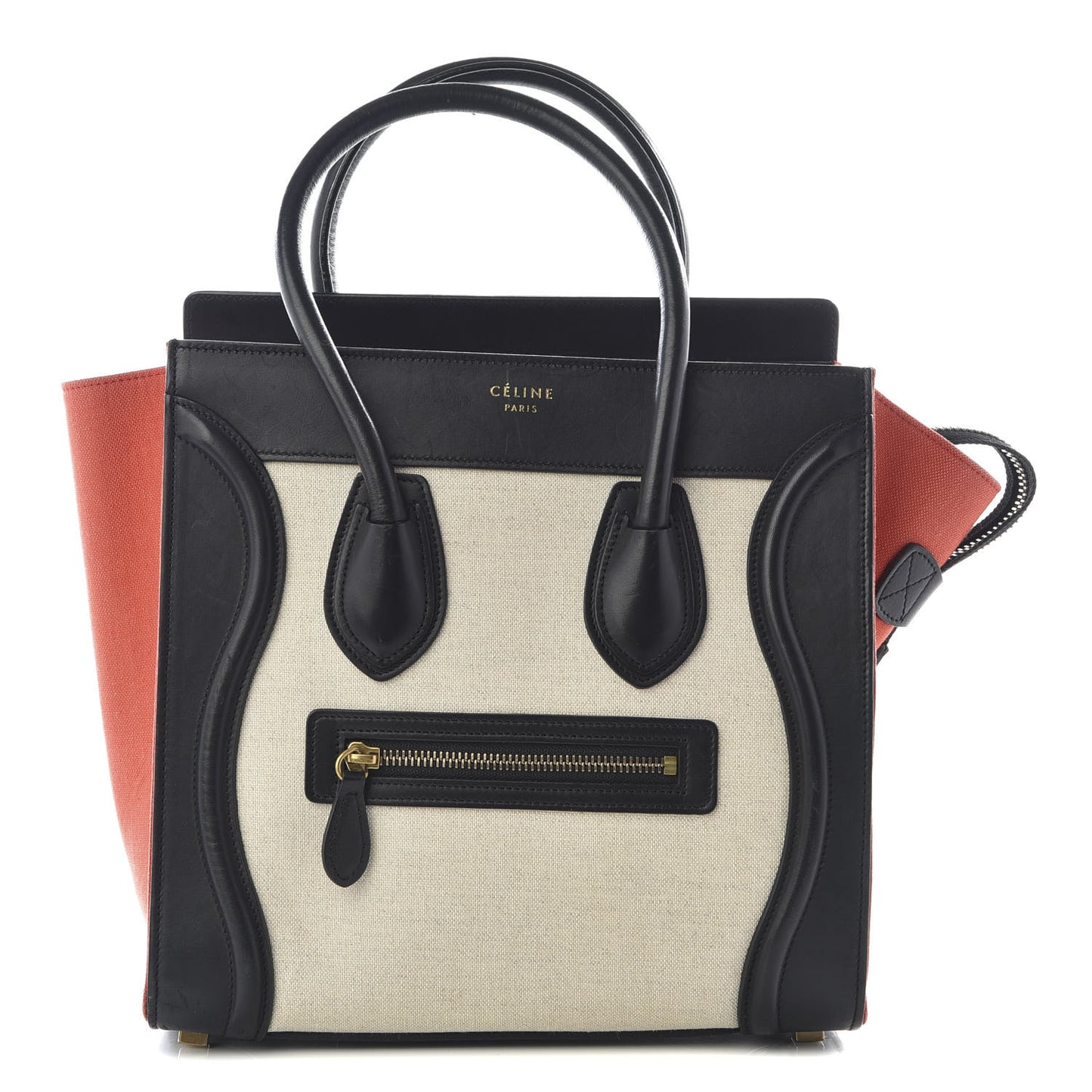 Linen Smooth Calfskin Micro Tri-Color Luggage Natural