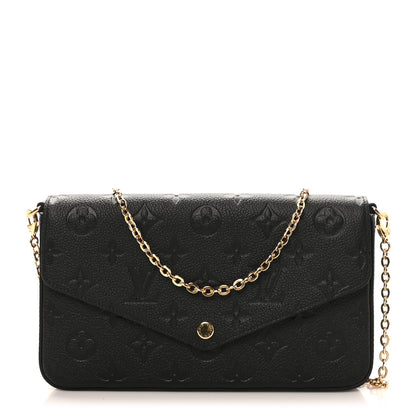 Louis Vuitton Empreinte Pochette Felicie Chain Wallet Black 1 of 10