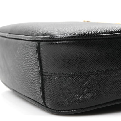 Prada Saffiano Lux Metal Belt Bag Black 9 of 9