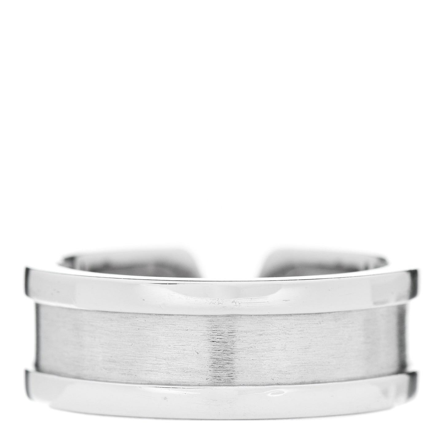 18K White Gold 6.5mm C De Cartier Ring 49 4.75