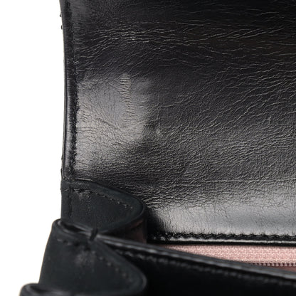 Chanel Iridescent Calfskin Quilted Mini Straight Lined Flap Black 10 of 12