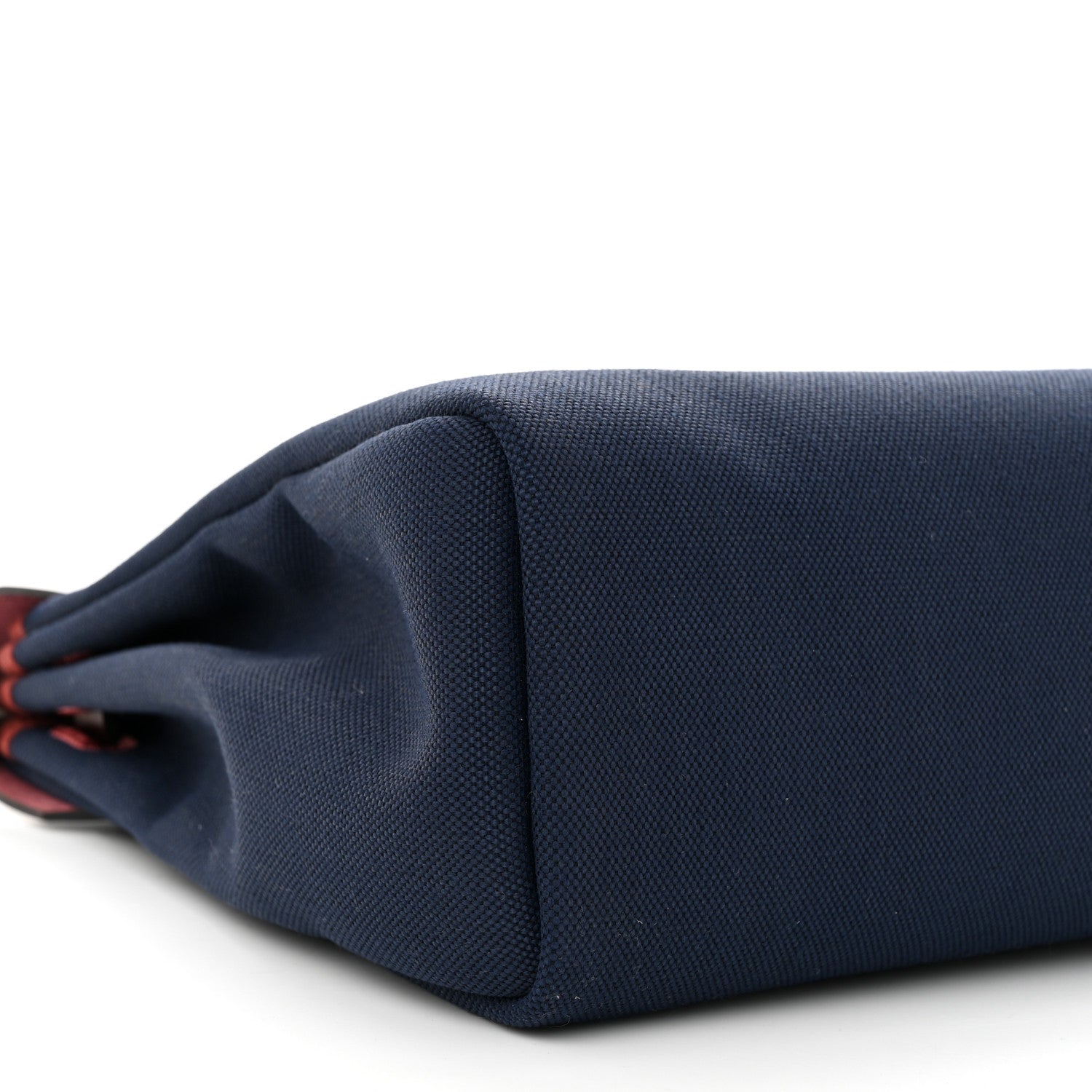 Hermes Toile Militaire Vache Hunter Herbag Zip Retourne 31 PM Rouge Sellier Bleu Marine 10 of 12