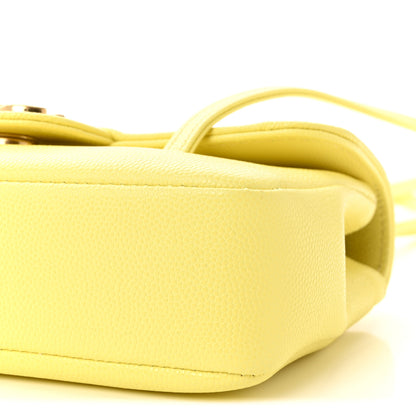 Chanel Shiny Caviar Mini Preppy Coco Shoulder Bag Light Yellow 10 of 11