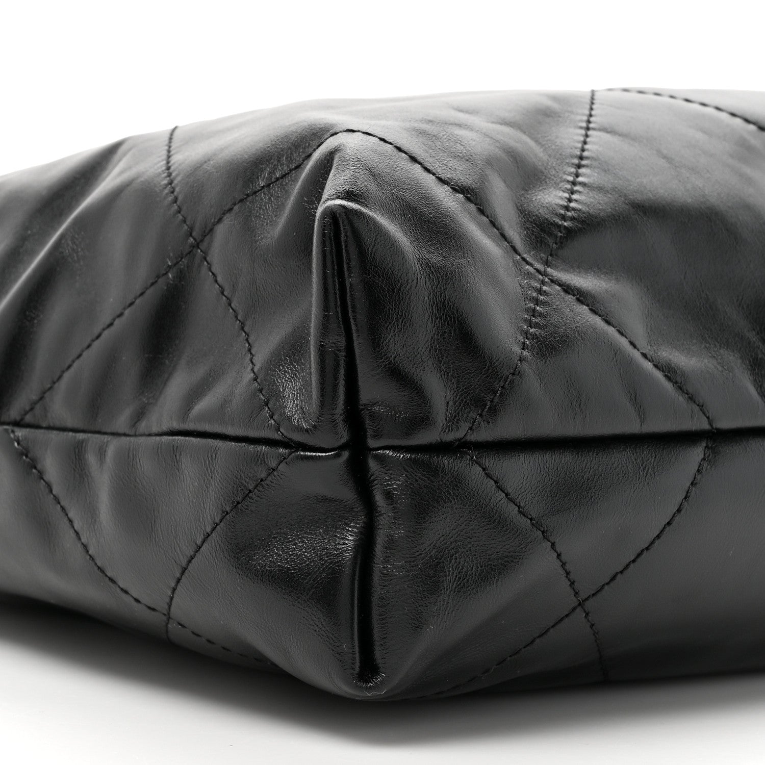 Chanel Shiny Calfskin Quilted Small Chanel 22 So Black 12 of 12