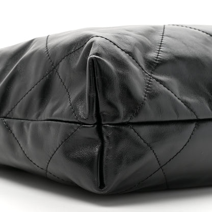 Chanel Shiny Calfskin Quilted Small Chanel 22 So Black 12 of 12
