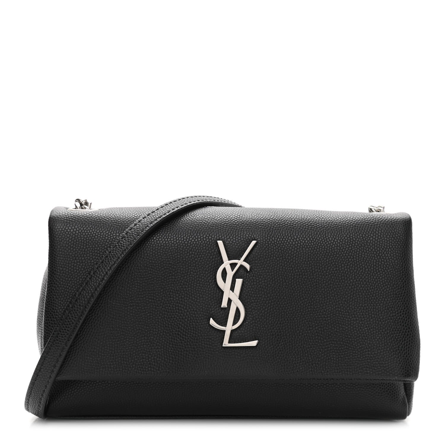 Saint Laurent Grain De Poudre Monogram Toy West Hollywood Fold-Over Bag Black 1 of 10