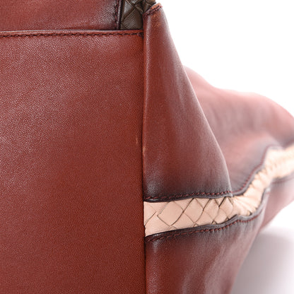 Bottega Veneta Calfskin Nappa Intrecciato Tote Brique Flamingo Truffle 23 of 23