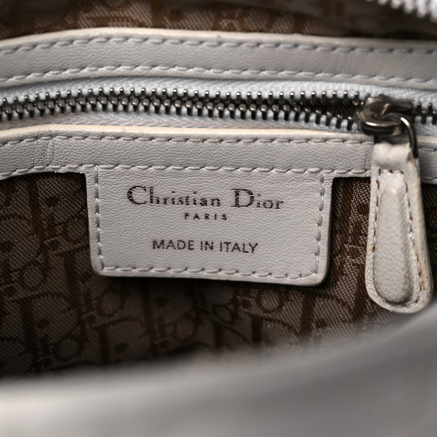 Lambskin Cannage Medium Lady Dior White