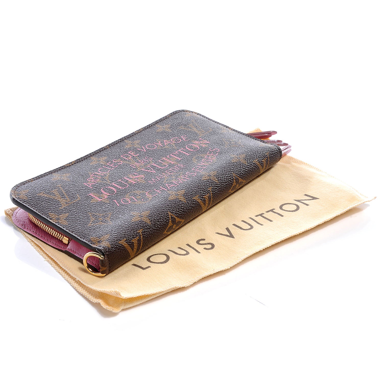 Louis Vuitton Monogram Articles de Voyage Ikat Insolite Wallet Rose Velours 4 of 8