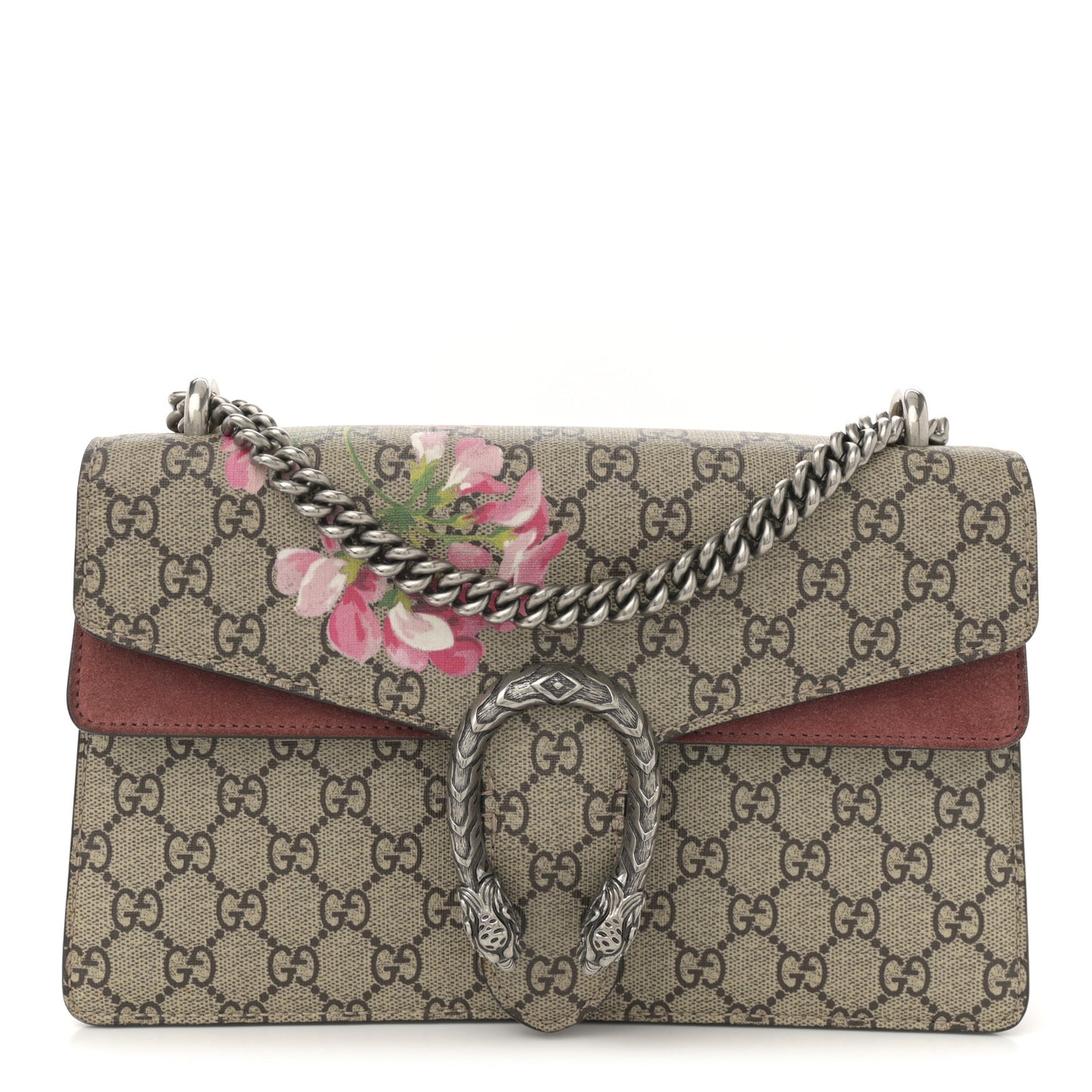 GG Supreme Monogram Blooms Small Dionysus Shoulder Bag Beige Multicolor Dry Rose