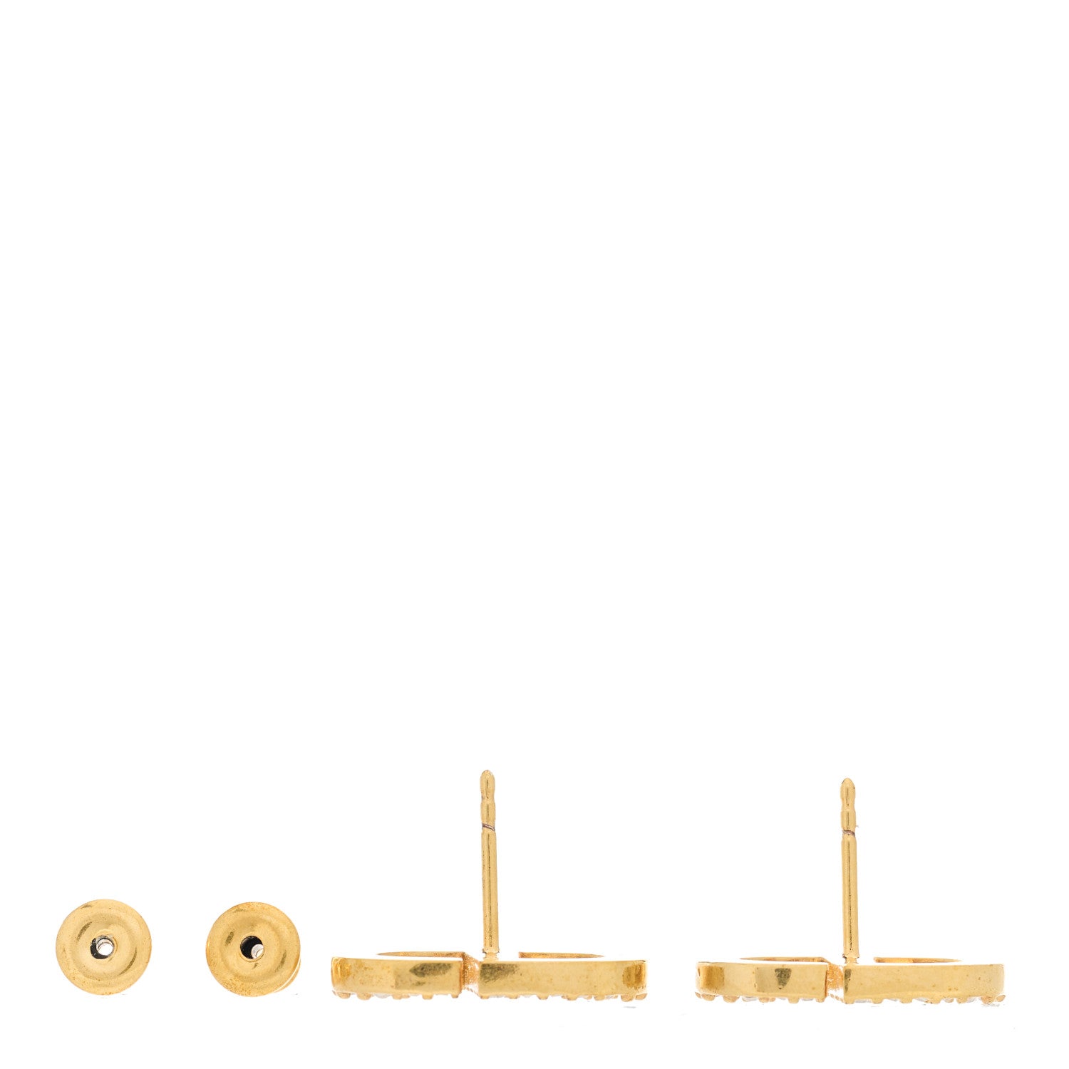 Christian Dior Crystal Clair D Lune Earrings Gold 3 of 5